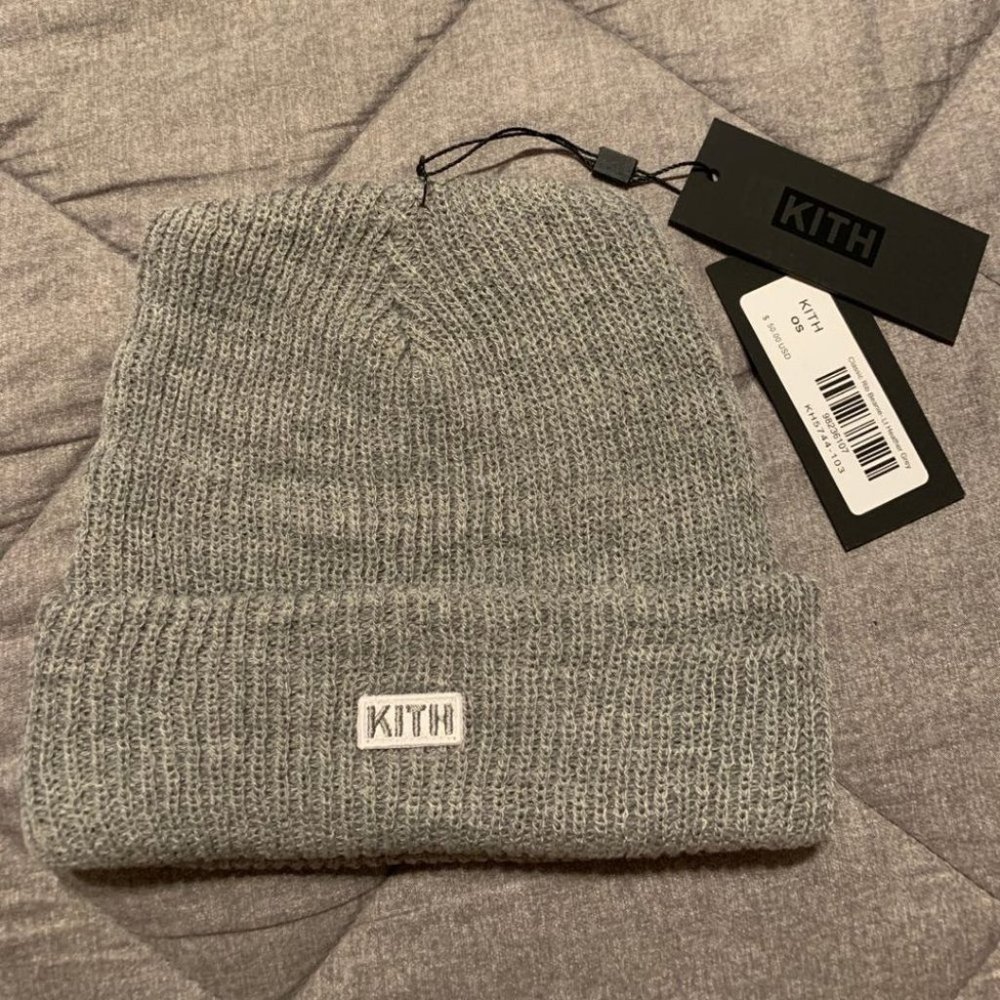 Kith Classic Rib Beanie Grey
